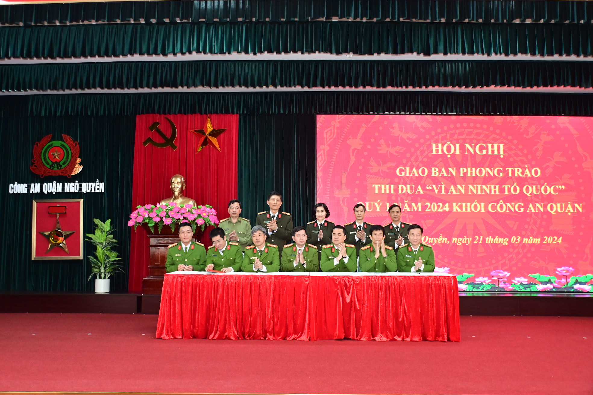 Khối Công an quận: Giao ban phong trào thi đua “Vì An ninh Tổ quốc” quý I năm 2024